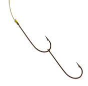 A different version of the stinger rig, in which the short length of connecting line is eliminated by connecting the two hooks directly together.